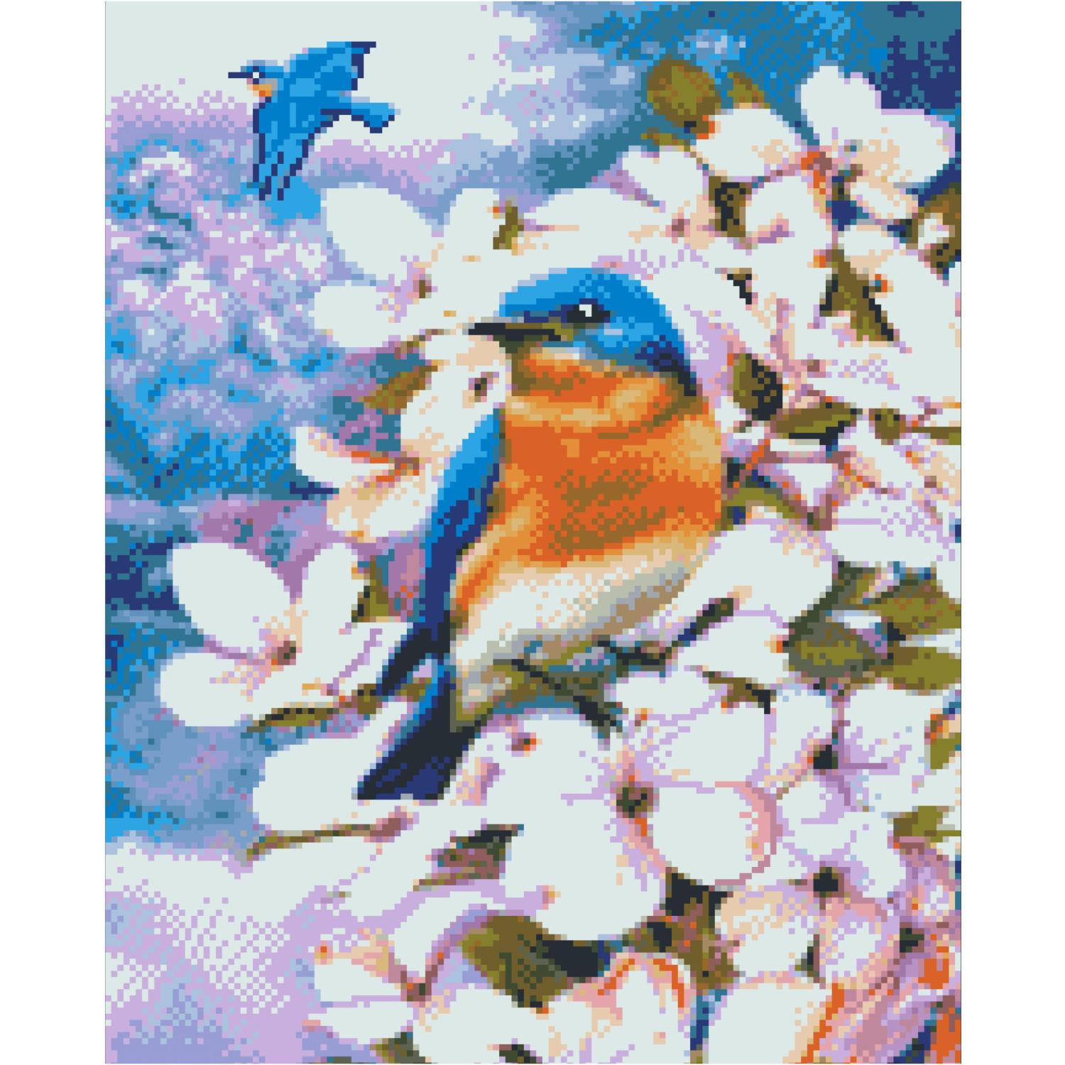 Алмазная мозаика Strateg Премиум Синички 40x50 см (FA40858)