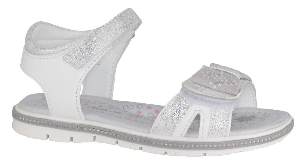 Cандали для девочек 5236 р. 27 Бело-серебристый