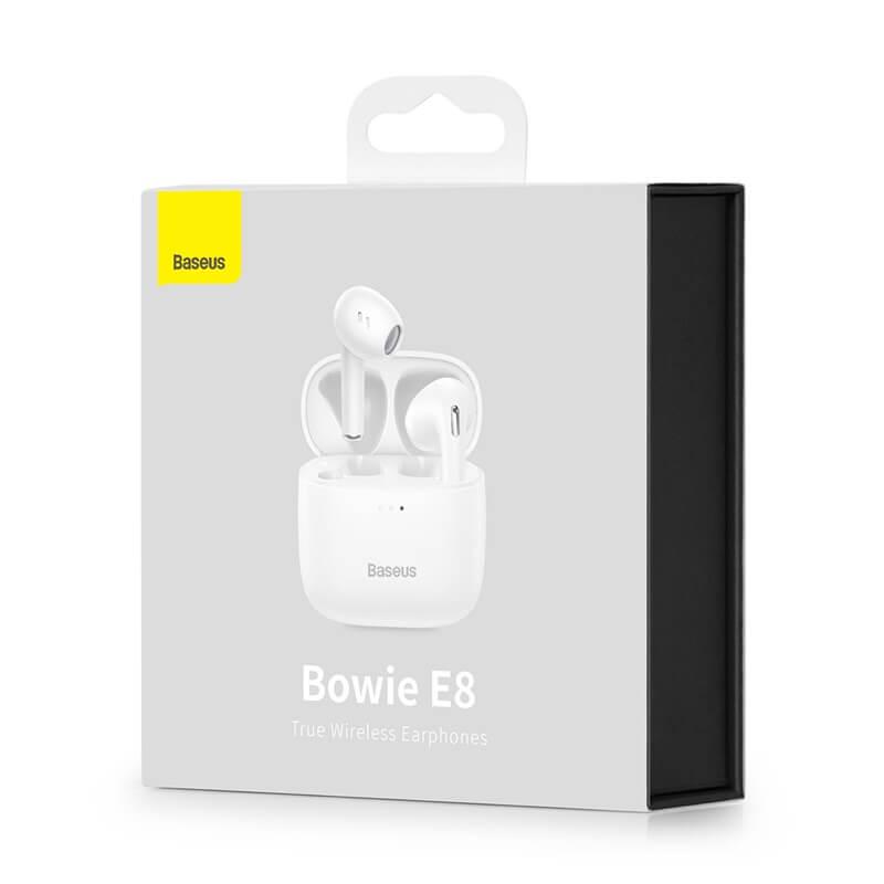 Наушники Bluetooth Baseus E8 True Wireless Earphones Bowie IPX5 NGE8-02 White (9d2f7ce4) - фото 2