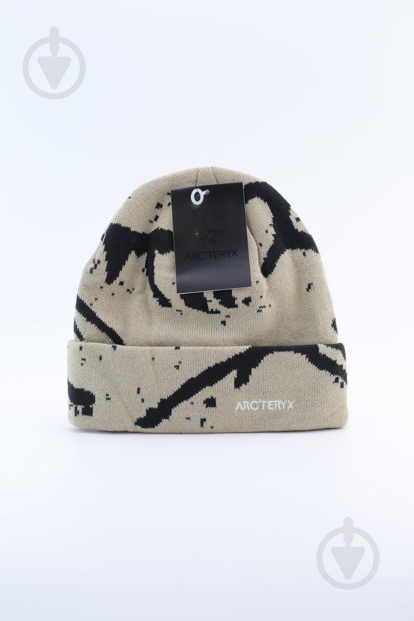 Шапка Arcteryx унісекс Бежевий з чорним (IF-00000310) - фото 1