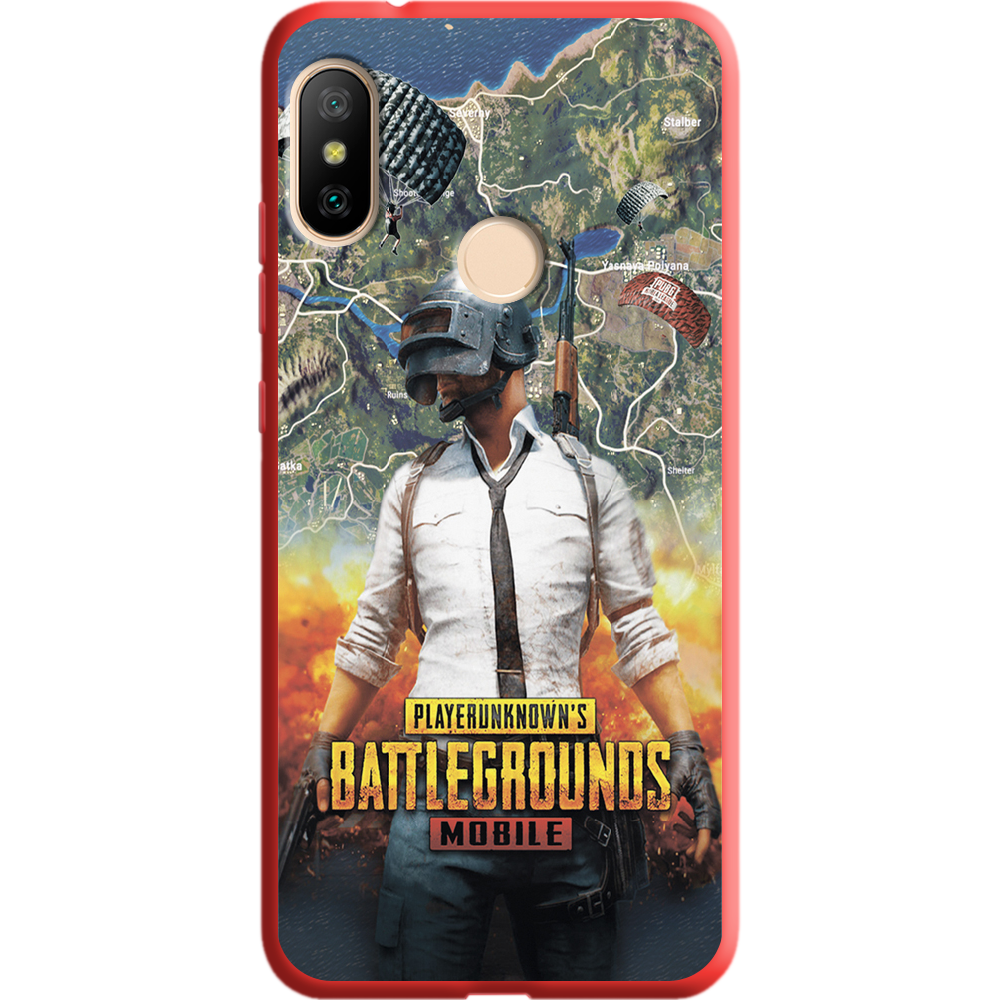 Чехол BoxFace Xiaomi Mi A2 Lite PUBG Mobile Красный силикон (34892-up2309-36145)