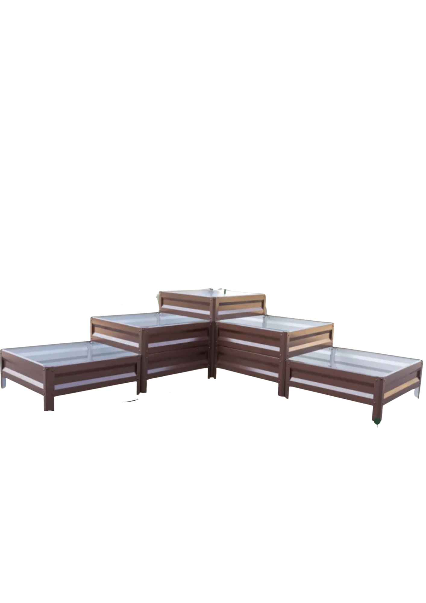 Грядка-клумба трьохярусна SIMBUD Піраміда з полімерним покриттям 3,5 м RAL8017 (31870551)