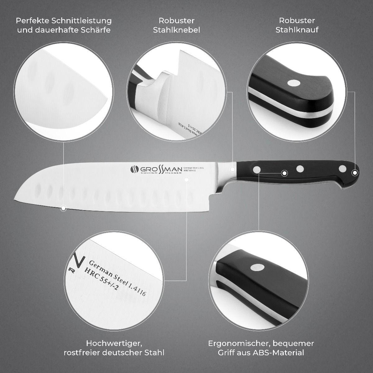 Нож кухонный сантоку Grossman Classic (26461433) - фото 11