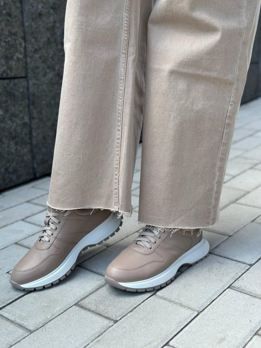 Кроссовки женские кожаные р. 40 Бежевый (6201/40)