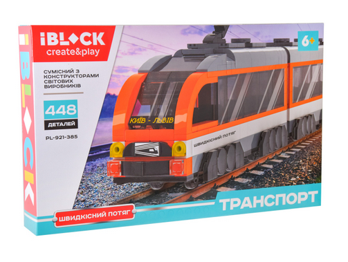 Конструктор Iblock PL-921-385 Скорый поезд 448 дет. (PL-921-385)