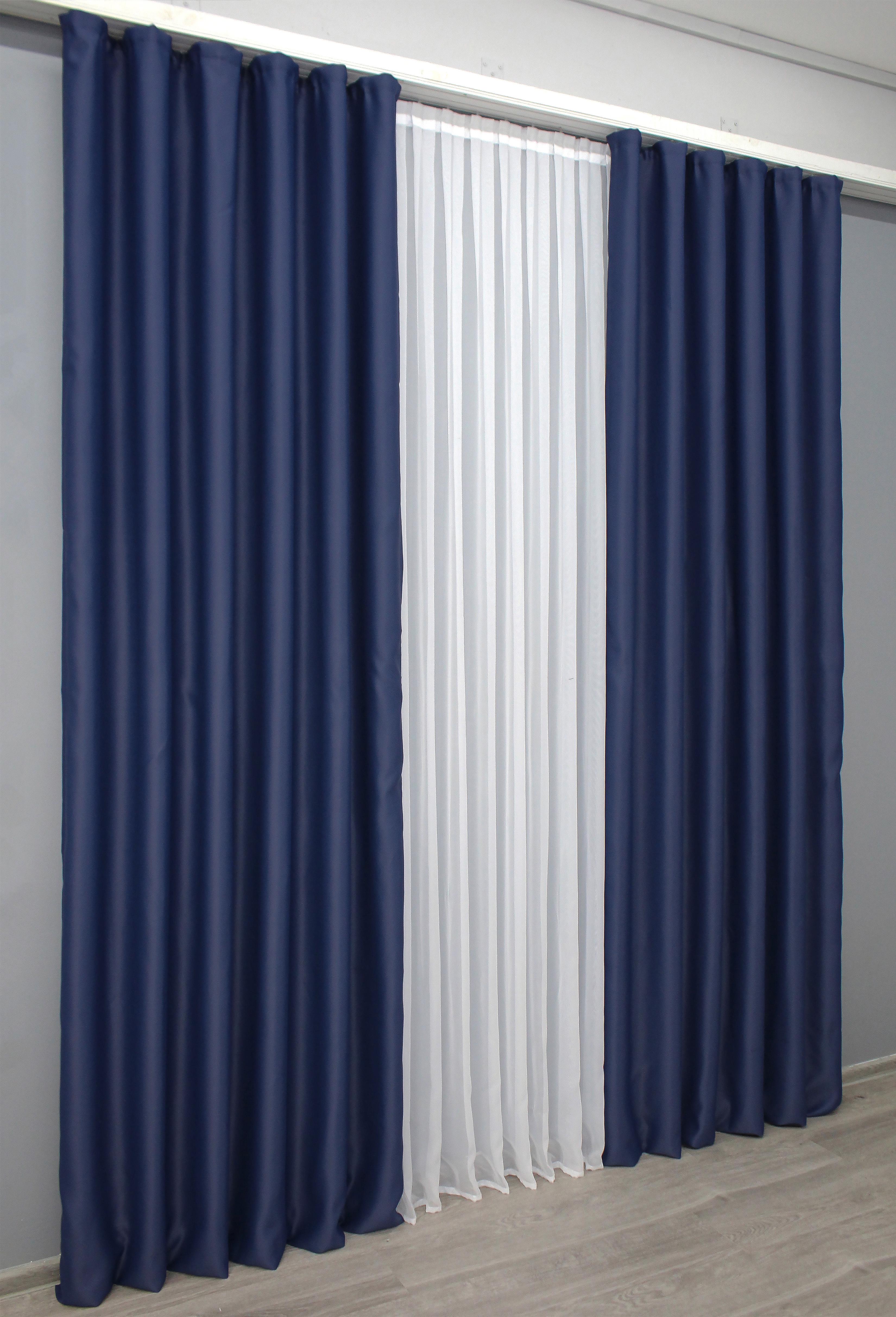 Комплект штор VR-Textil Fusion Dimout №831ш 100х270 см 2 шт. Синий (31-221) - фото 3 Комплект штор VR-Textil Fusion Dimout №831ш 100х270 см 2 шт. Синий (31-221) - фото 3