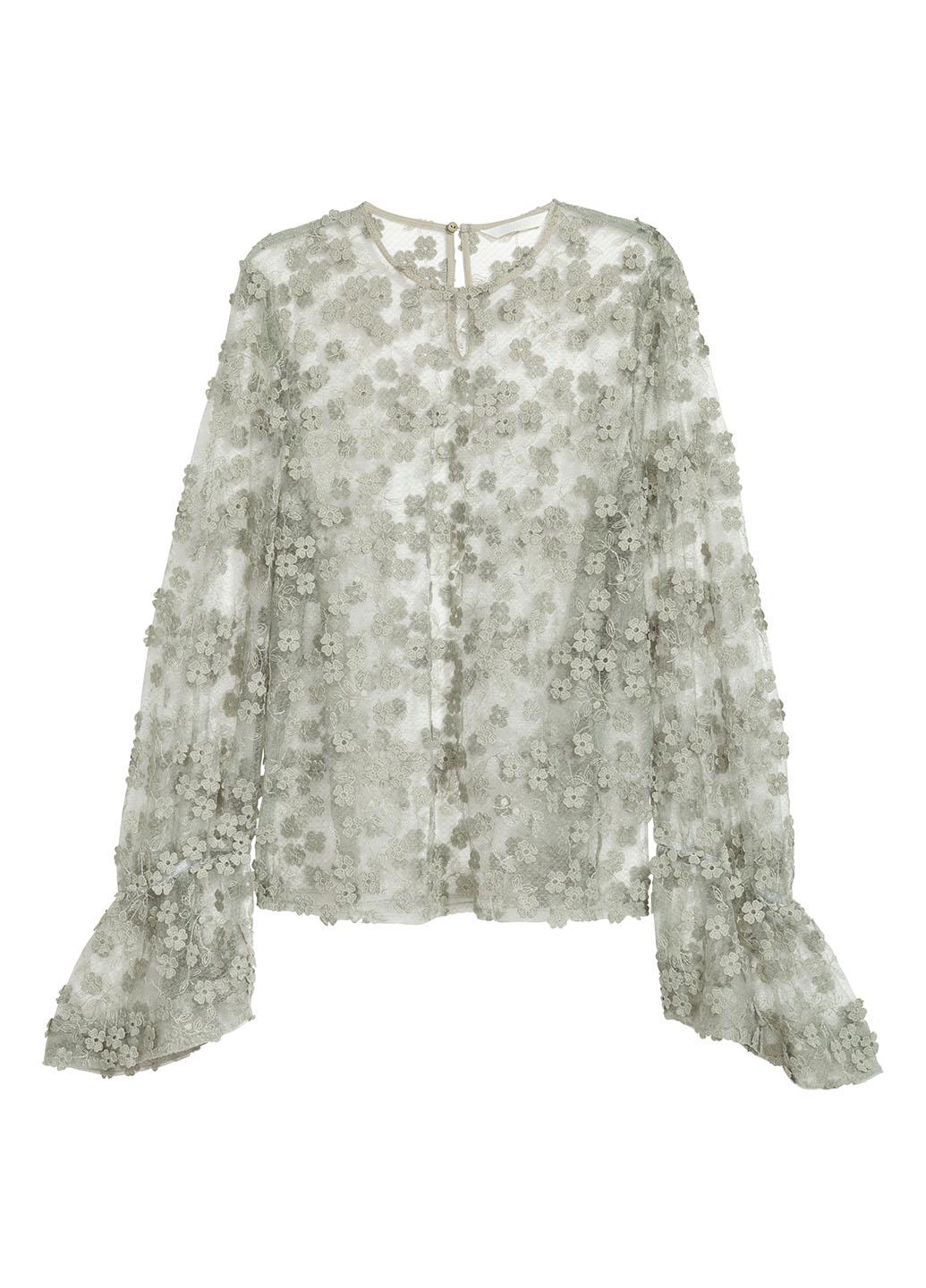 Блузка H&M 40 Світло-зелений (2000001245224)