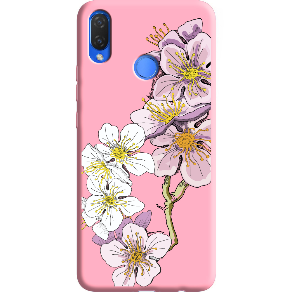 Чехол Boxface Huawei P Smart Plus Cherry Blossom Розовый силикон (34912-cc4-36132)