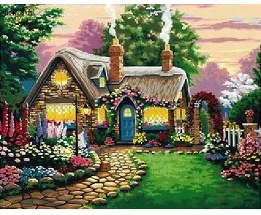 Картина по номерам Идейка Маленький сказочный домик 40x50 см (skl-КНО047)