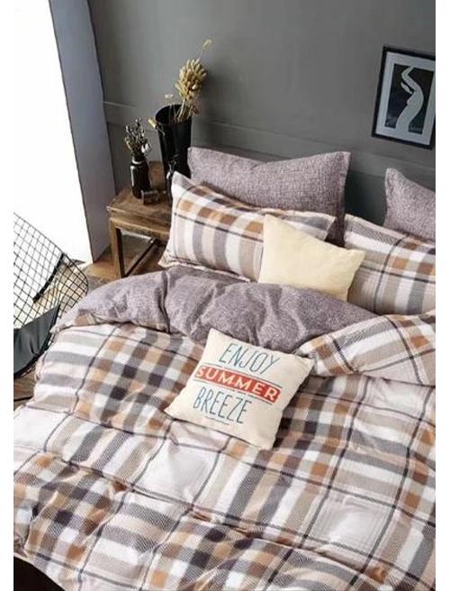 Комплект постельного белья Home comfort двуспальный простынь на резинке хлопок 9983041 DV (DR010497)