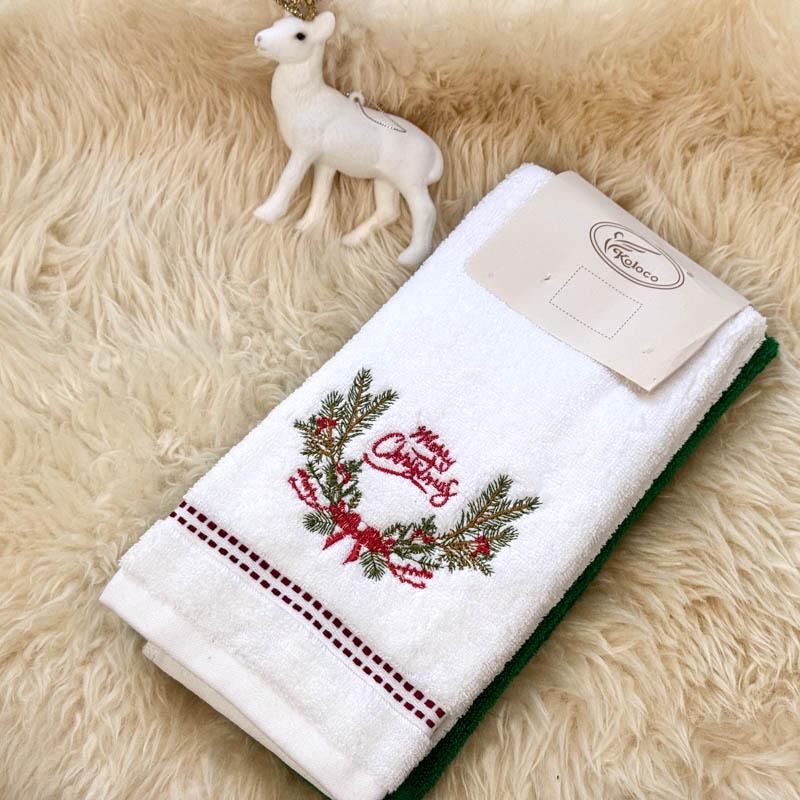 Рушник кухонний Новий рік 40x60 см Білий (88436)