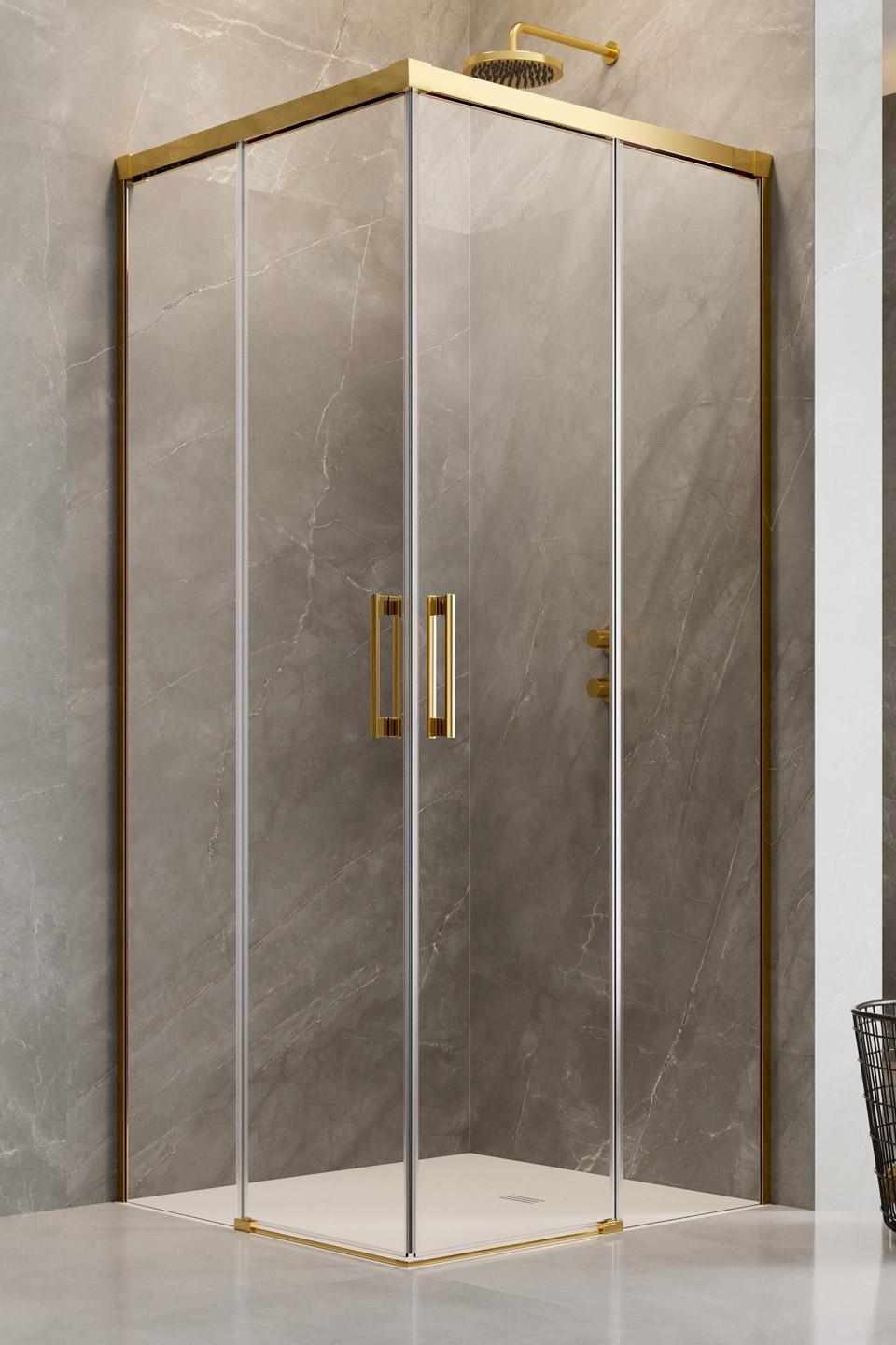 Душевая кабина Radaway Idea KDD 1200х1200х2005 Золото/Прозрачное стекло (387064-09-01L+387064-09-01R)