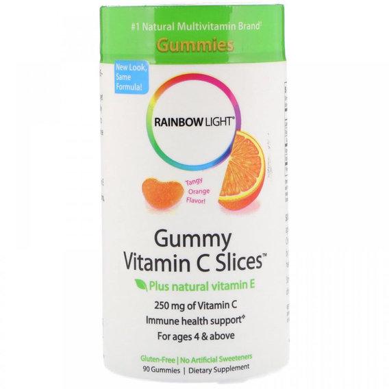 Витамин C Rainbow Light Gummy Vitamin C Slices 90 Gummies Tangy Orange Витамин C Rainbow Light Gummy Vitamin C Slices 90 Gummies Tangy Orange