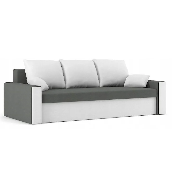 Диван Зеус 225х90 см Серый/Молочный (25484746)