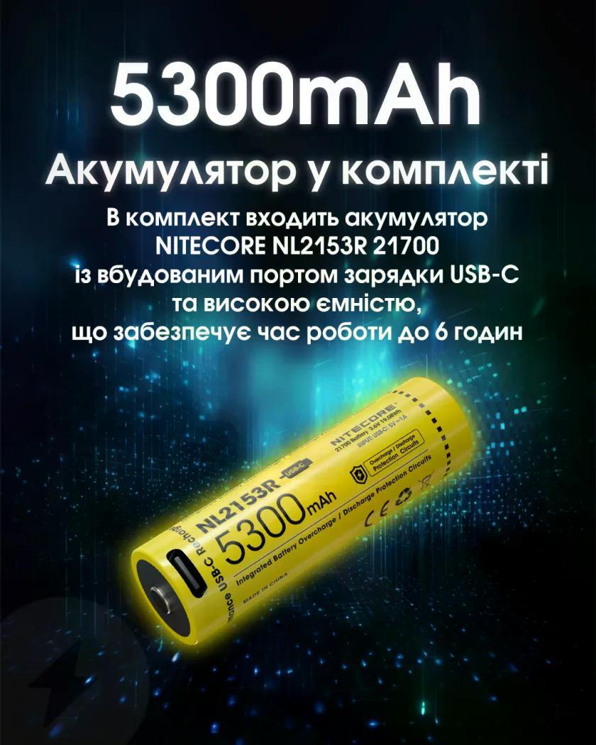 Ліхтар для дайвінгу Nitecore DL30 1100 lm USB-C 788 м (27831950) - фото 9