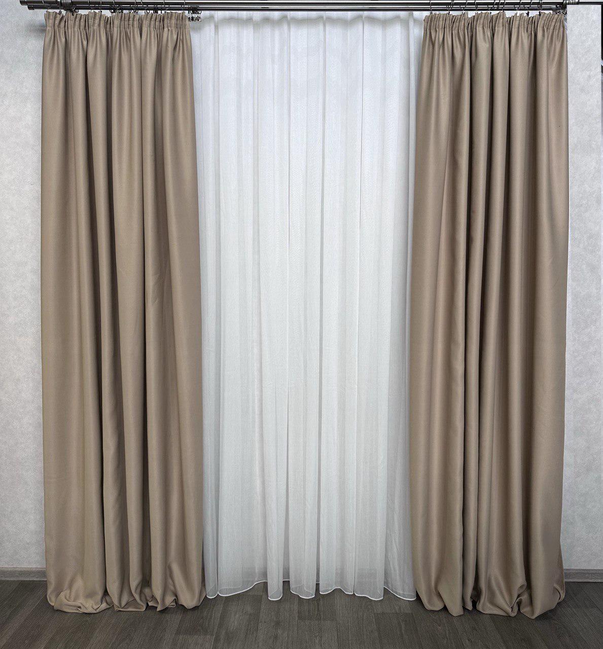 Комплект штор Aldo блэкаут 200х275 №7 2 шт. Бежевый - фото 1 Комплект штор Aldo блэкаут 200х275 №7 2 шт. Бежевый - фото 1