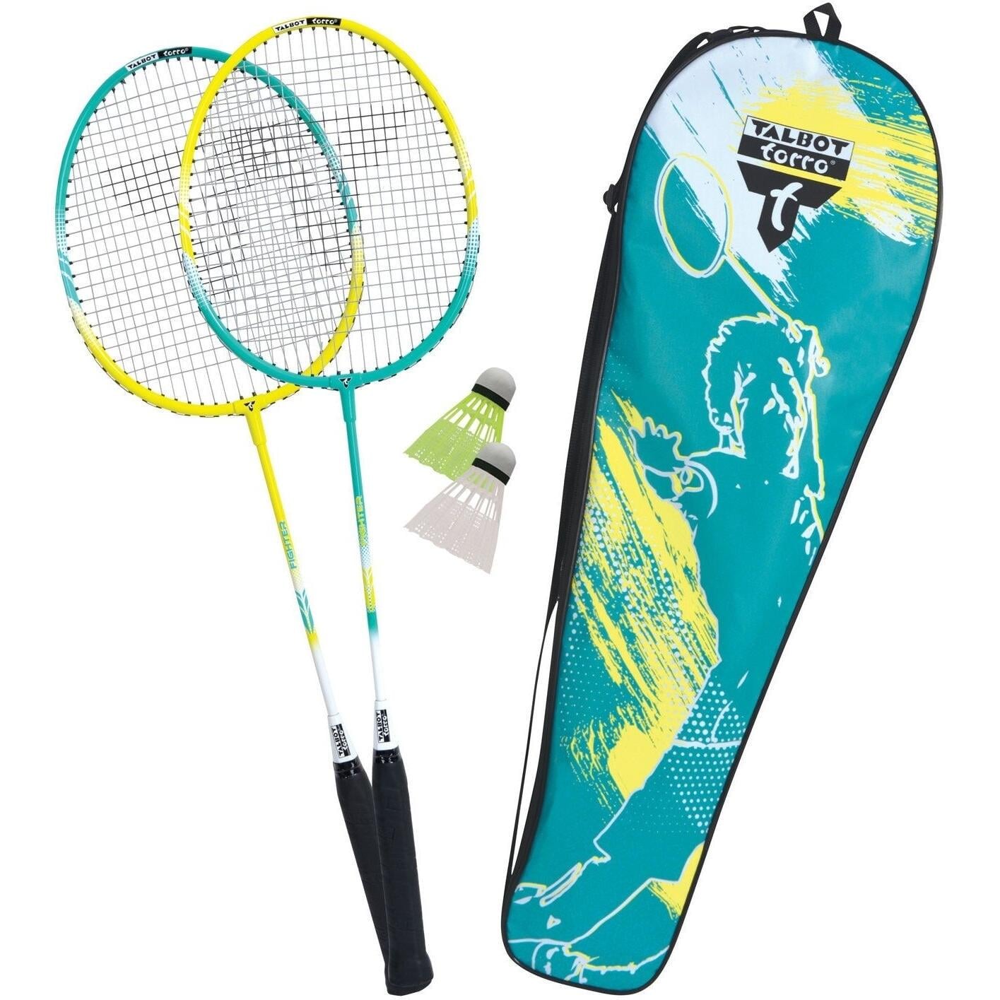 Набір для бадмінтону Talbot BADMINTON SET 2-FIGHTER 2 ракетки/2 волана та чохол Бірюзово-жовтий (449412) Набір для бадмінтону Talbot BADMINTON SET 2-FIGHTER 2 ракетки/2 волана та чохол Бірюзово-жовтий (449412)