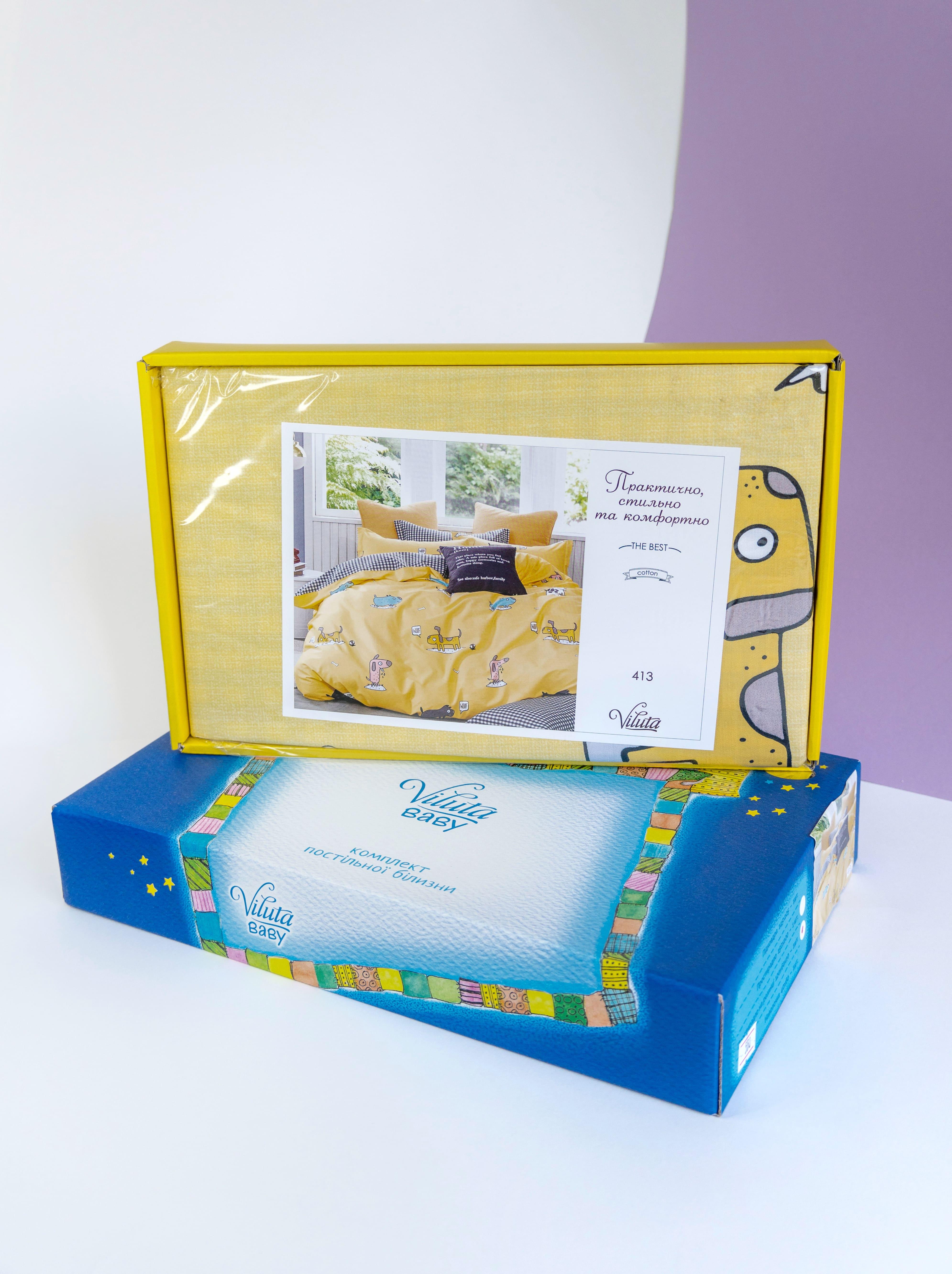 Детское постельное белье Viluta Собачки в кроватку сатин