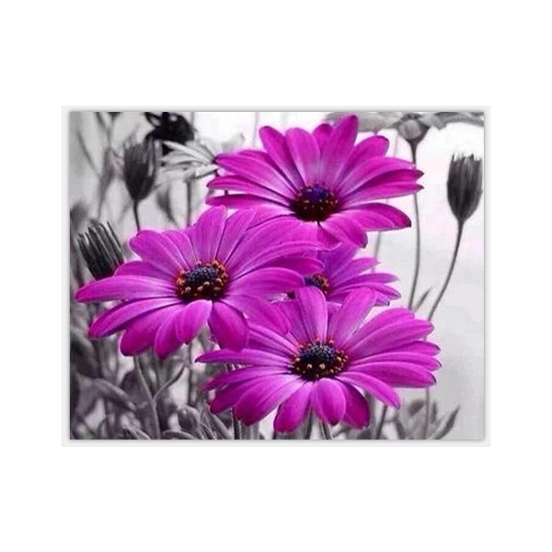 Алмазная вышивка мозаика Diy Красивые цветы 30х40 см DZDP753