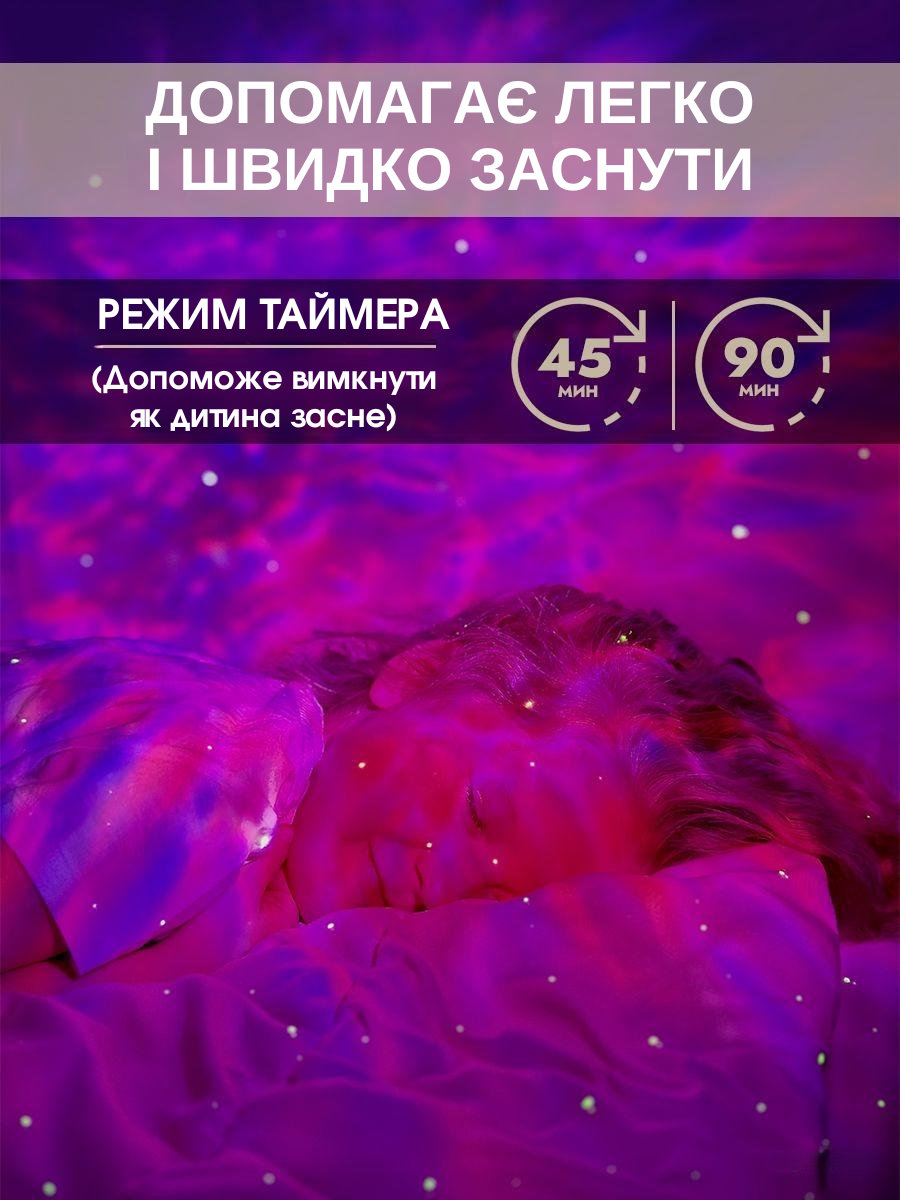 Нічник-світильник лазерний проектор галактики зоряного неба Астронавт з пультом дистанційного керування таймером (01285) - фото 8