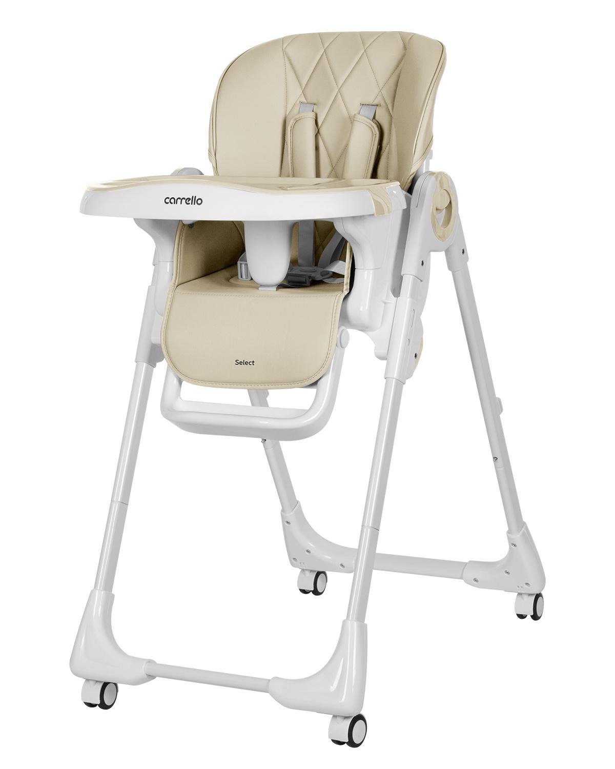 Стульчик для кормления Carrello Select Cotton Beige (CRL-16301) - фото 1 Стульчик для кормления Carrello Select Cotton Beige (CRL-16301) - фото 1