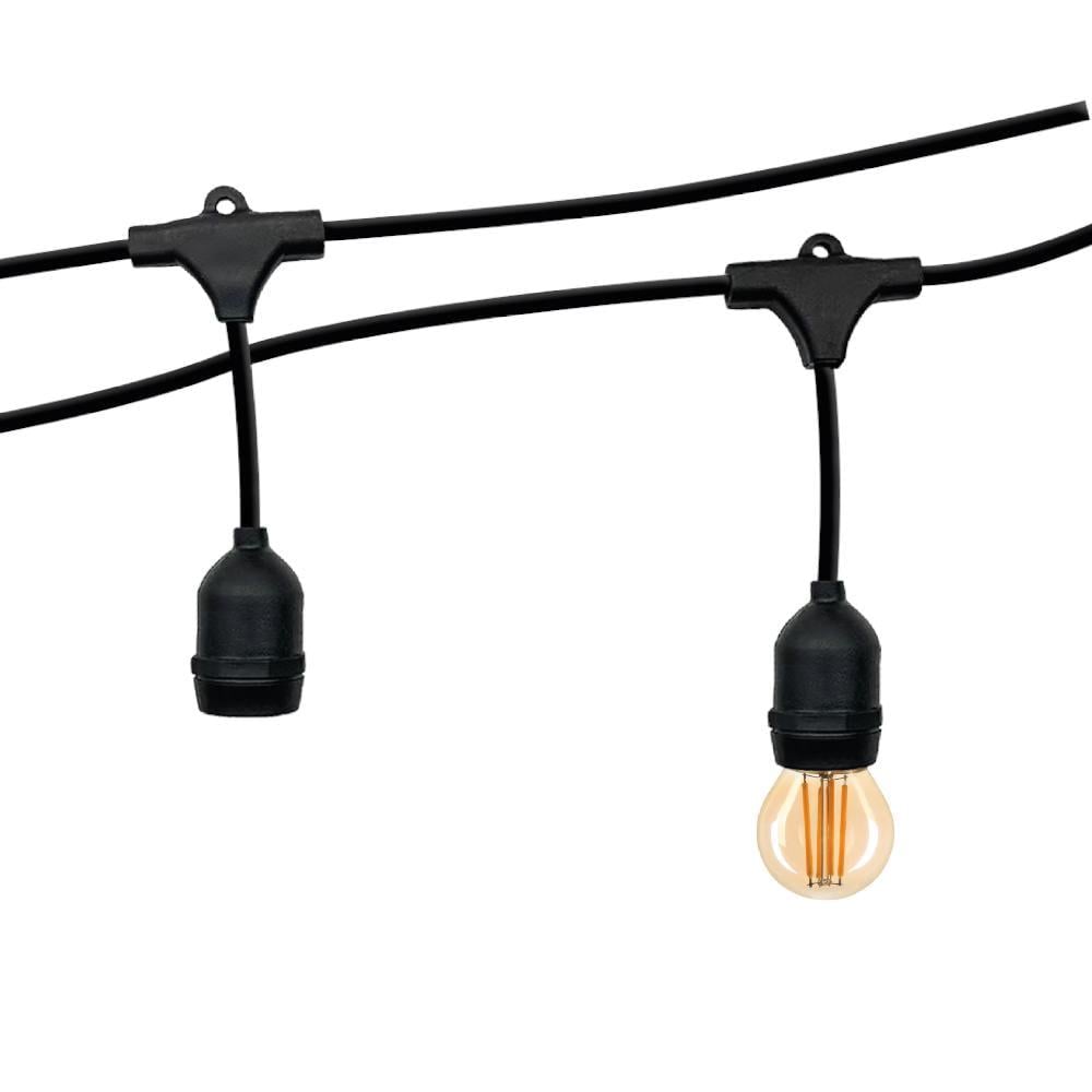 Гирлянда Violux TWIST патрон 20хЕ27 IP65 10 м Черный (950009)