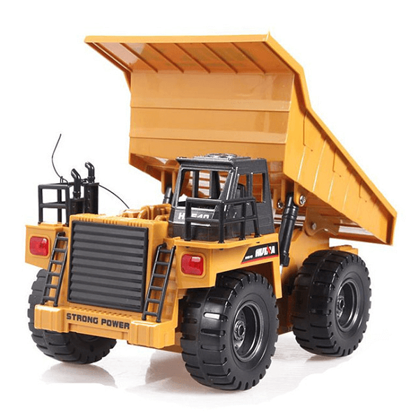 Самосвал на радиоуправлении Huina Toys 1540 1:18 с подвижным кузовом Yellow (d244)