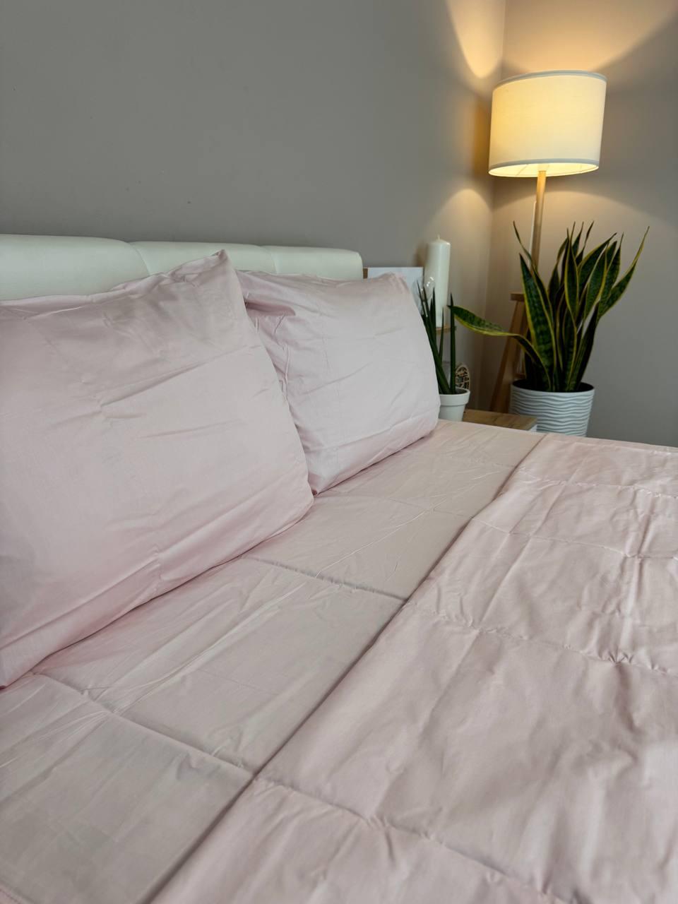 Постільна білизна сатин євро 200х220 см наволочки 70х70 см 2 шт. Світло-рожевий (Д-Al-satin-003-03) - фото 3 Постільна білизна сатин євро 200х220 см наволочки 70х70 см 2 шт. Світло-рожевий (Д-Al-satin-003-03) - фото 3