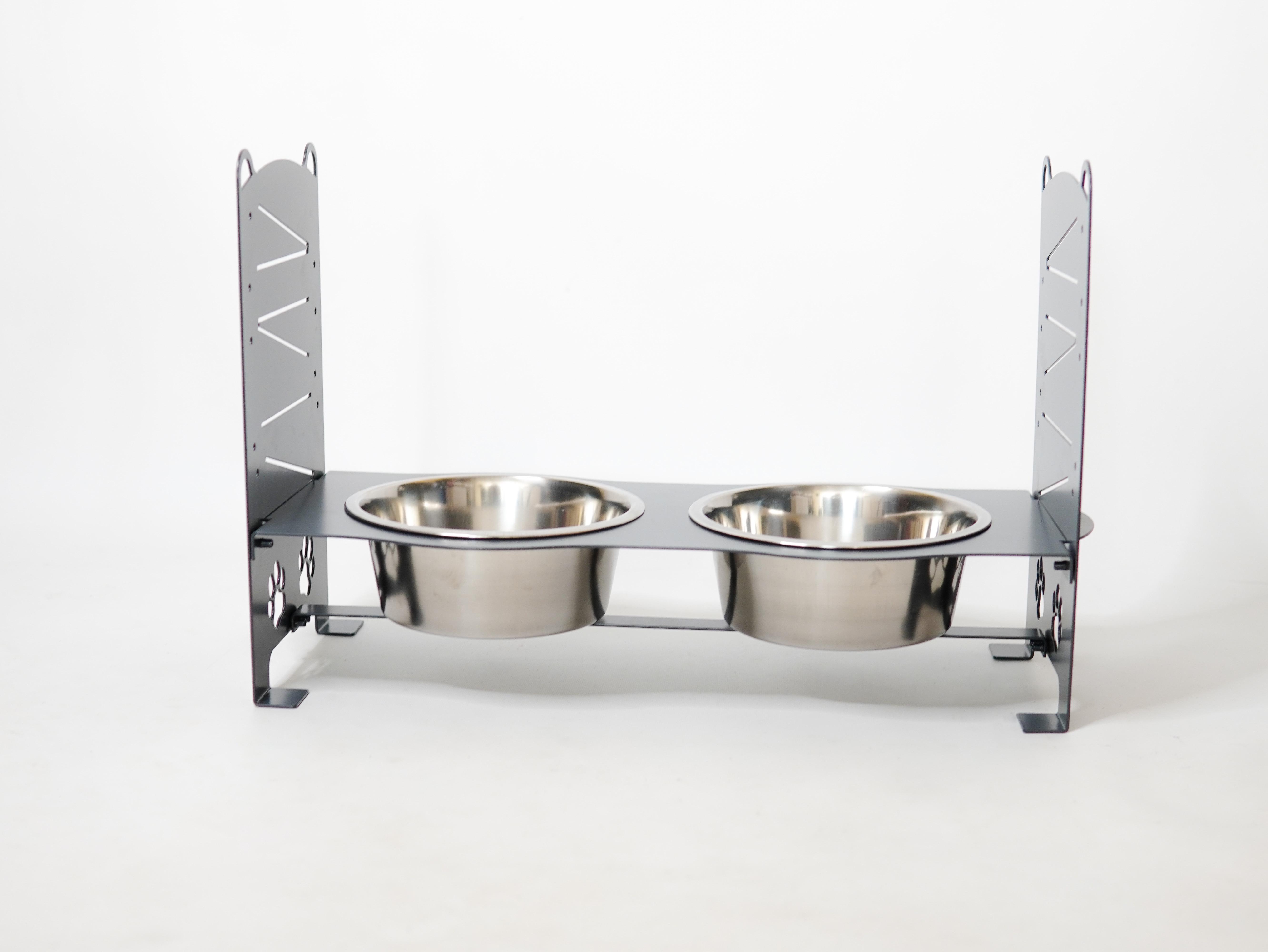 Кормушка для собак средних пород разборная-регулированная 122-293 мм 1,8 л Графитовый (27167071) - фото 4