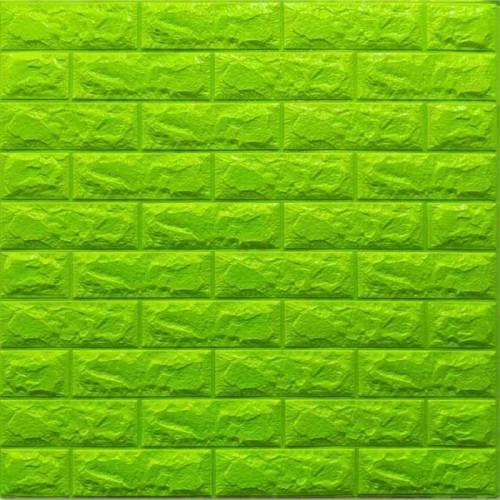 Панель самоклеюча 3D під зелену цеглу 700x770x7 мм