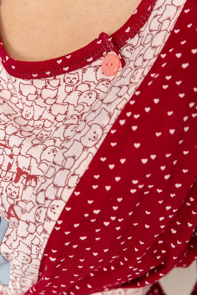 Нічна сорочка з халатом Ager 219RX-701 M Бордово-рожевий (9622523) - фото 5