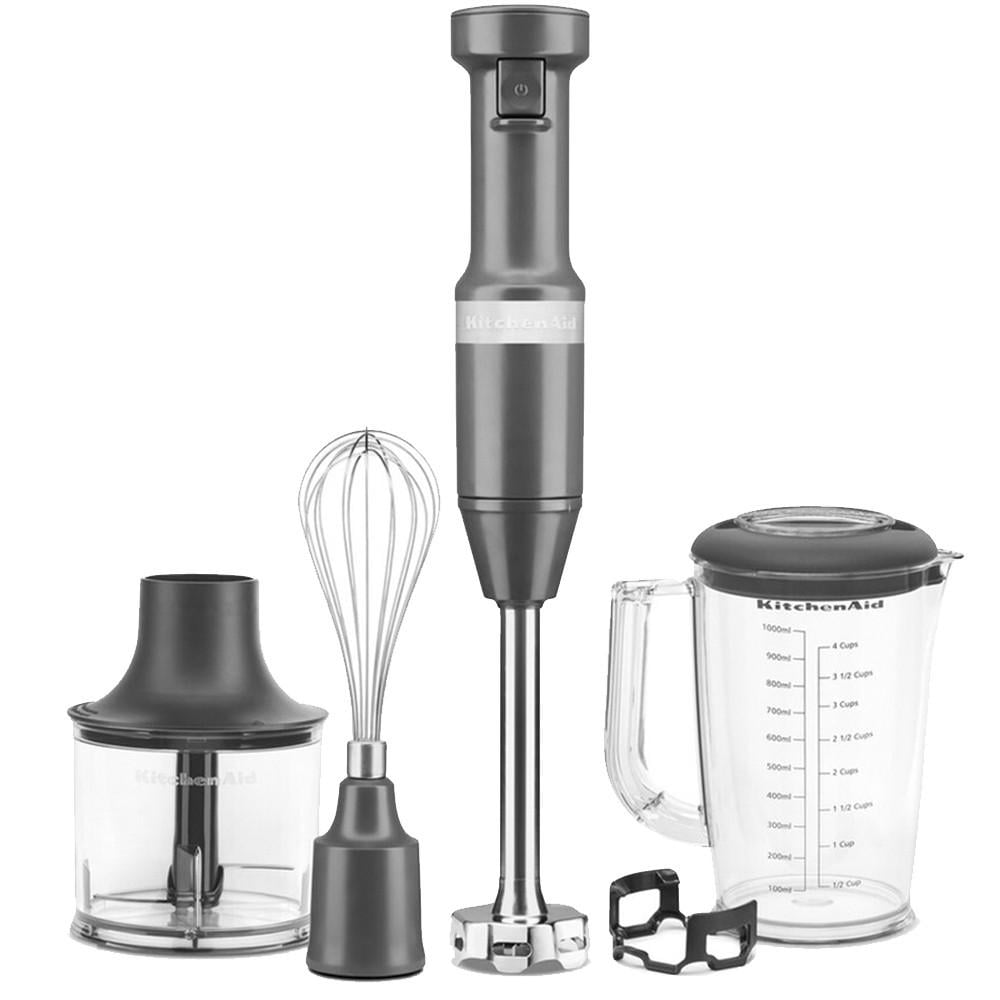 Блендер погружной KitchenAid с аксессуарами Серый угольный (5KHBV83EDG)