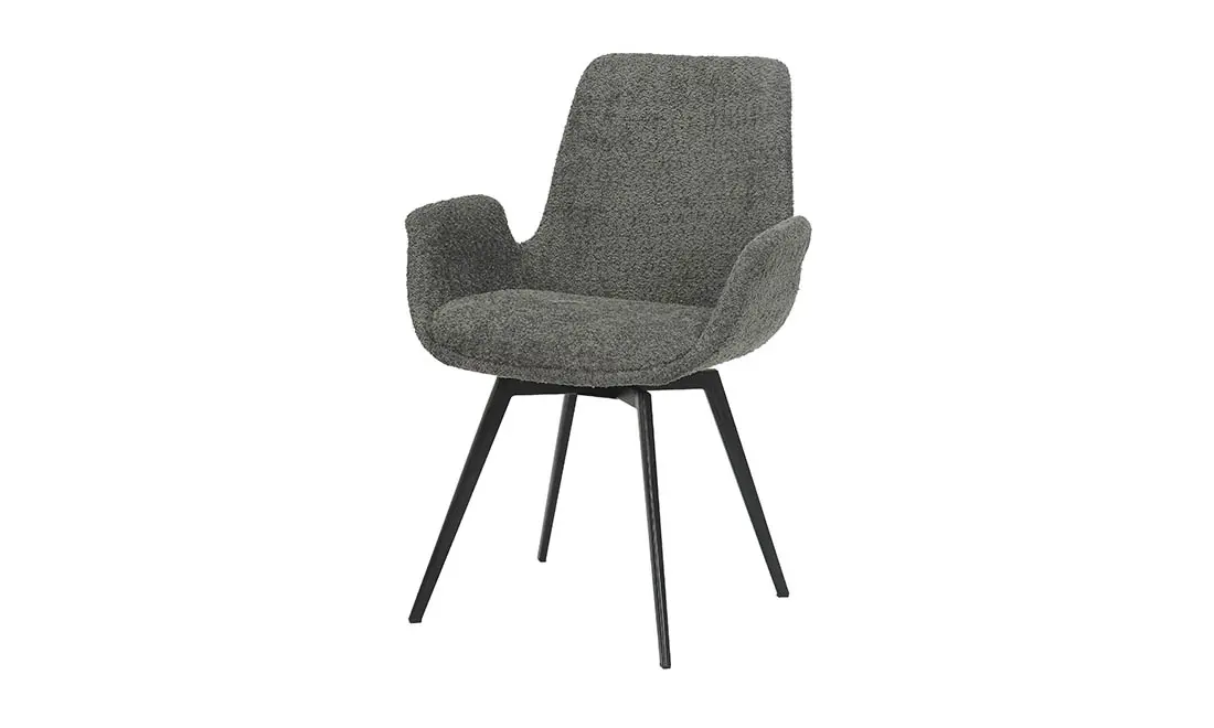 Стілець Дюк метал сидіння тканина букле 600x590x860 мм Сірий