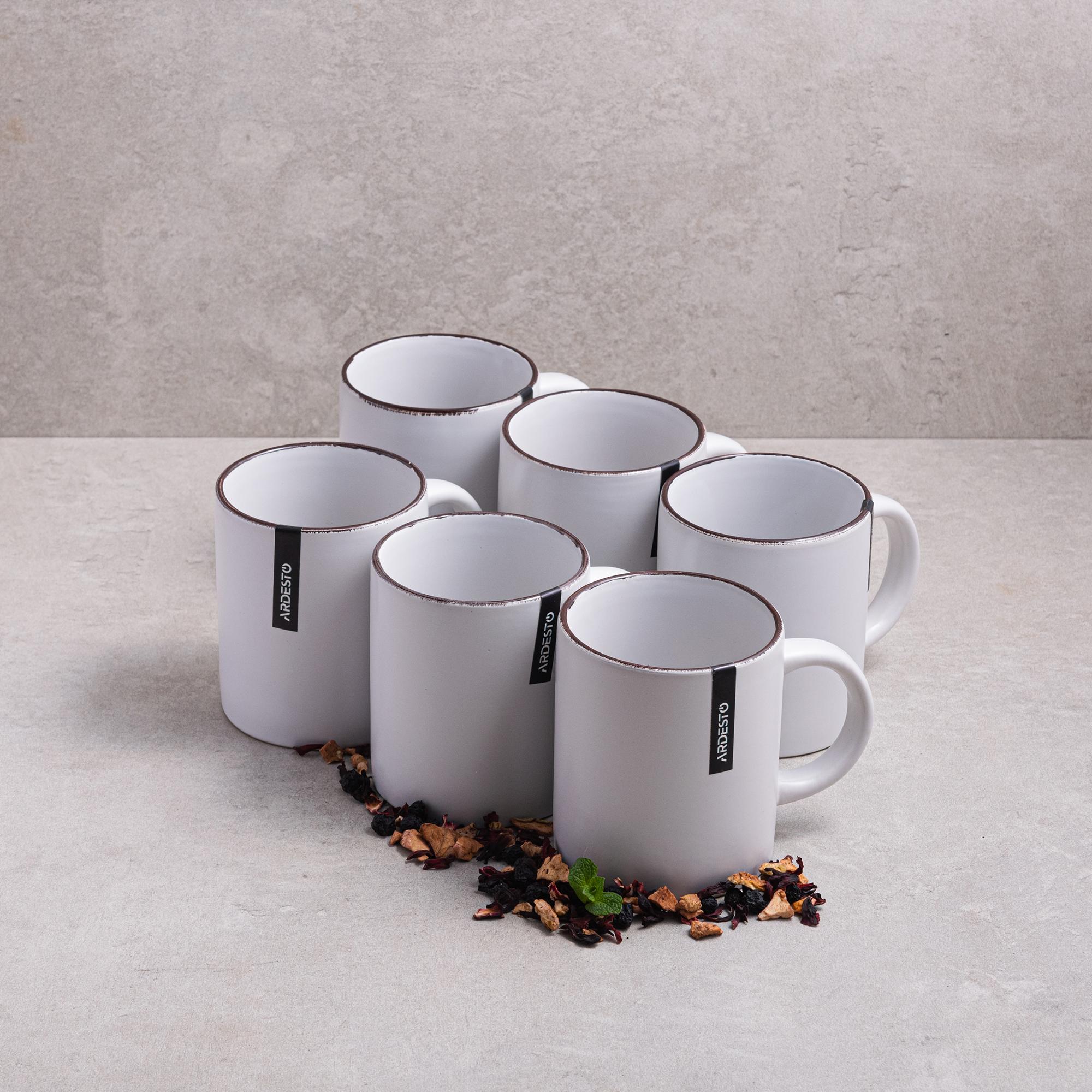 Набор чашек Ardesto Lucca Winter 360 мл 6 шт. White (AR2930WMC)