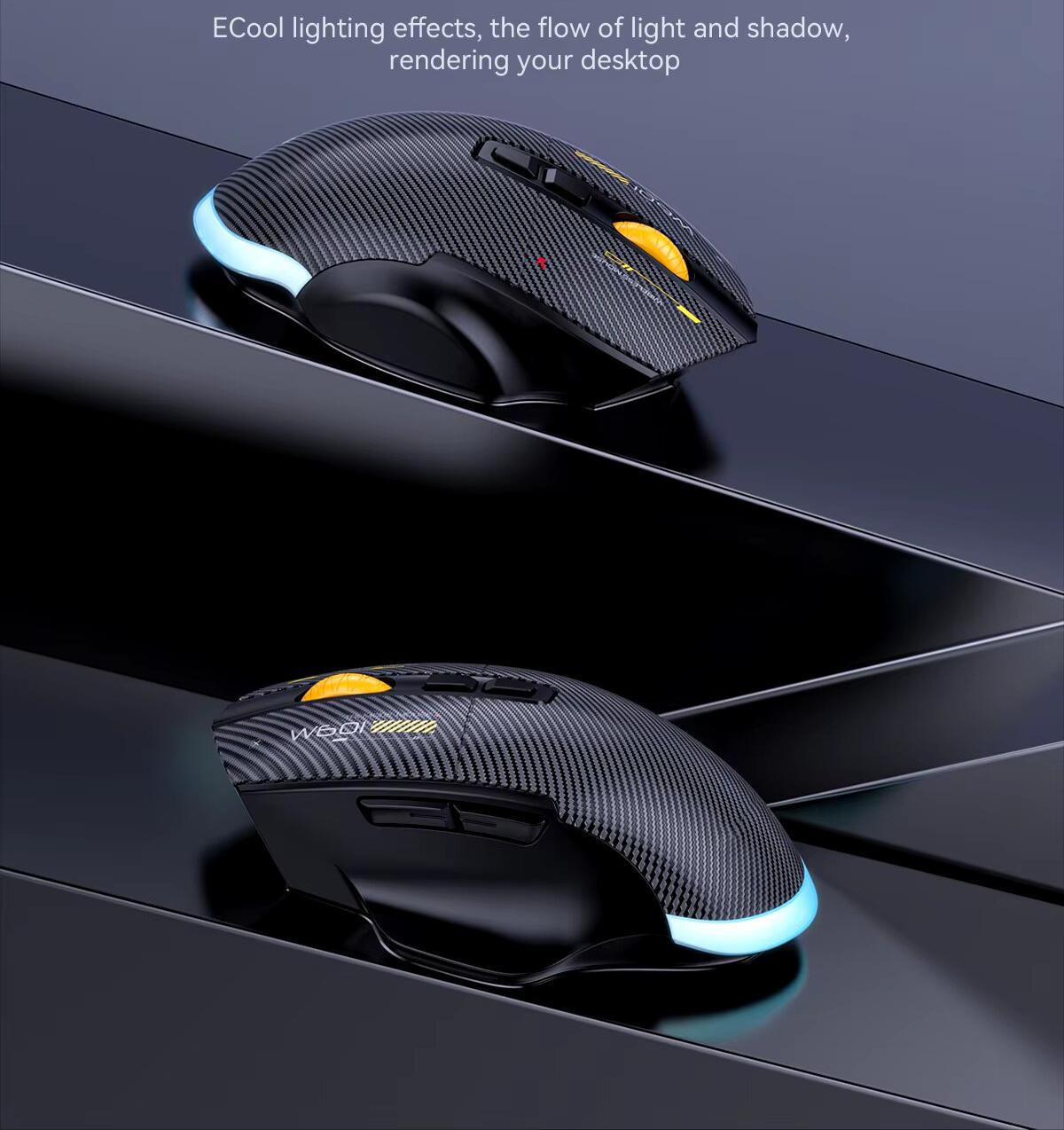 Компьютерная мышь MiKESPN W601 беспроводная бесшумная с аккумулятором и подсветкой 2,4G Bluetooth Black - фото 6