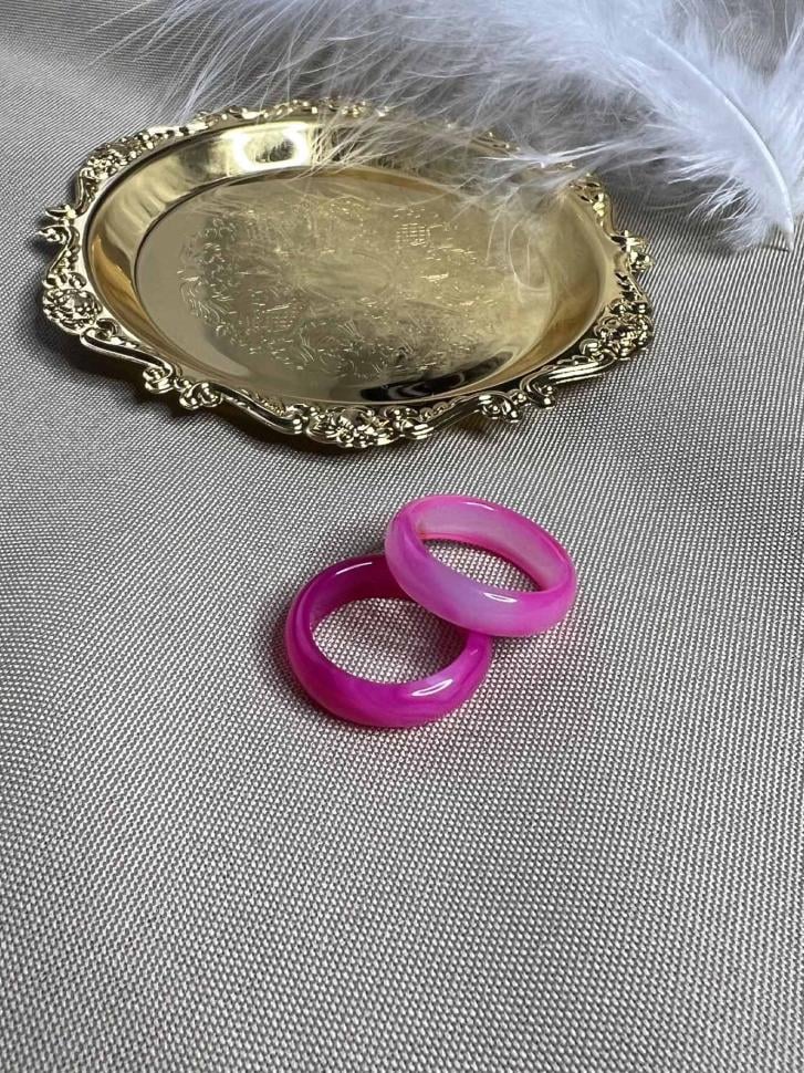 Каблучка з натурального агату р. 17 см Малиновий (5310-17) - фото 6 Каблучка з натурального агату р. 17 см Малиновий (5310-17) - фото 6