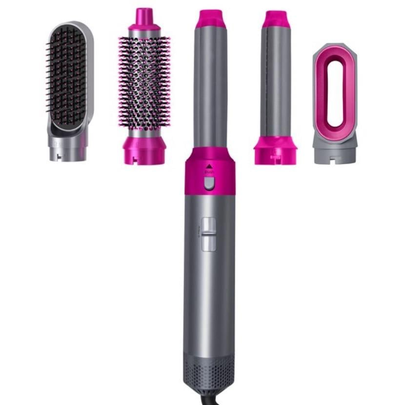 Мультистайлер для волосся Rias Hot Air Styler 5в1 з феном 1000 W Grey/Pink (3_02764)