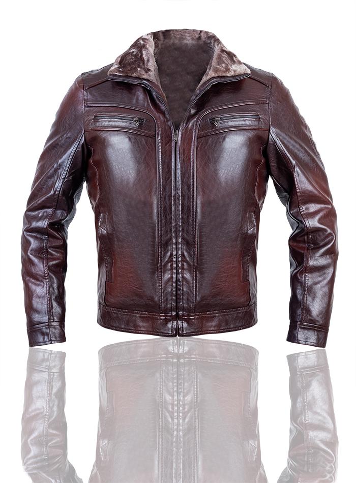 Куртка-дублянка мужская из натуральной кожи р. 60 Коричневый (23733800) - фото 3 Куртка-дублянка мужская из натуральной кожи р. 60 Коричневый (23733800) - фото 3