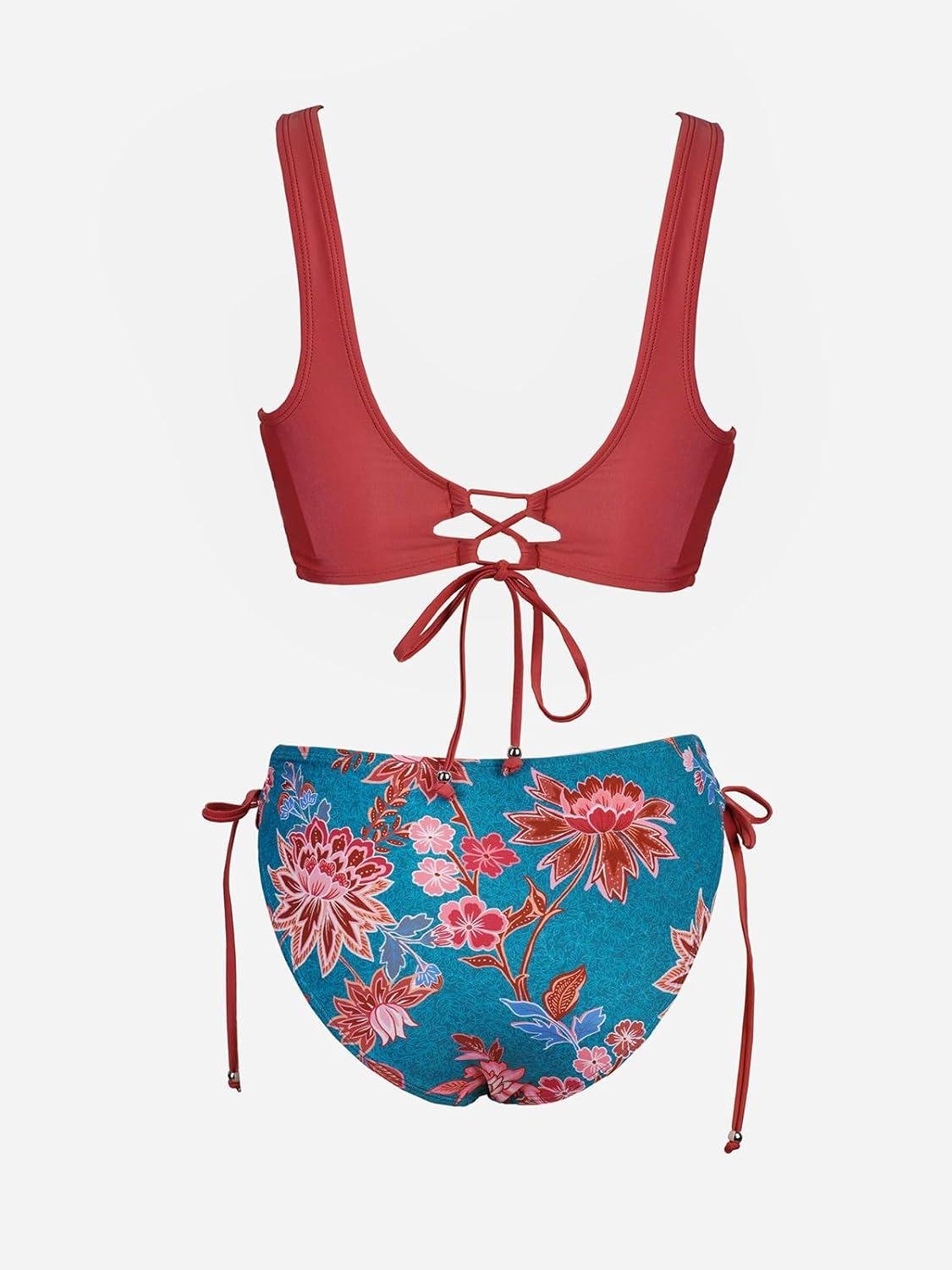 Купальник Cupshe L Теракотовий/Синій (DAA12C4B012) - фото 6