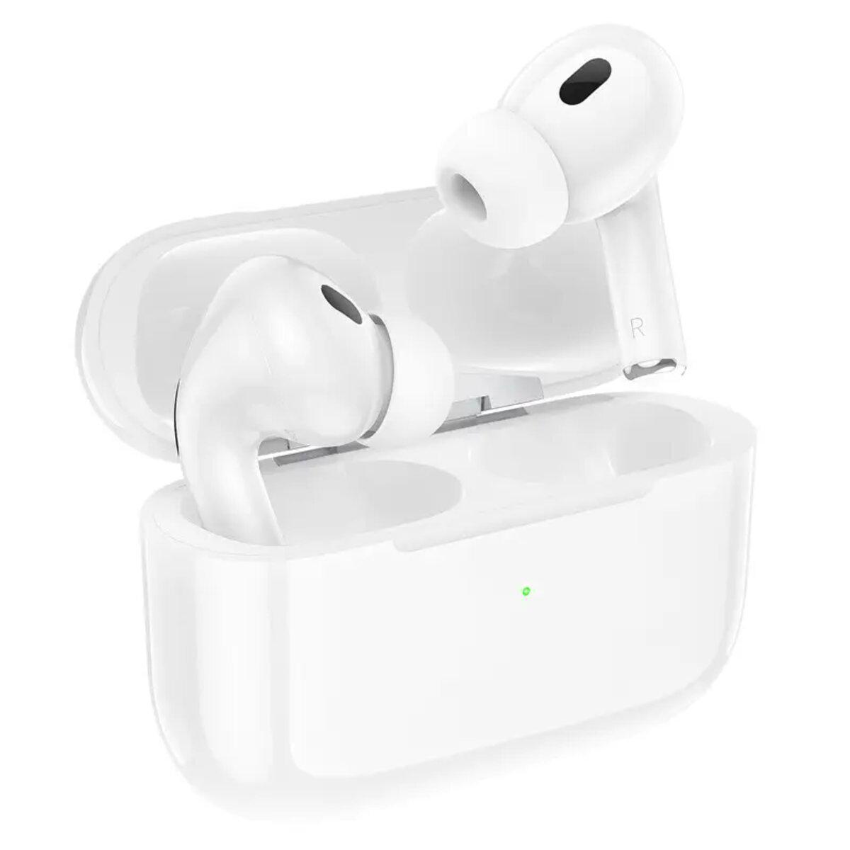 Наушники с микрофоном в кейсе Borofone BW36 True wireless ANC noise reduction BT 5.0 headset 400 mAh White (604535)