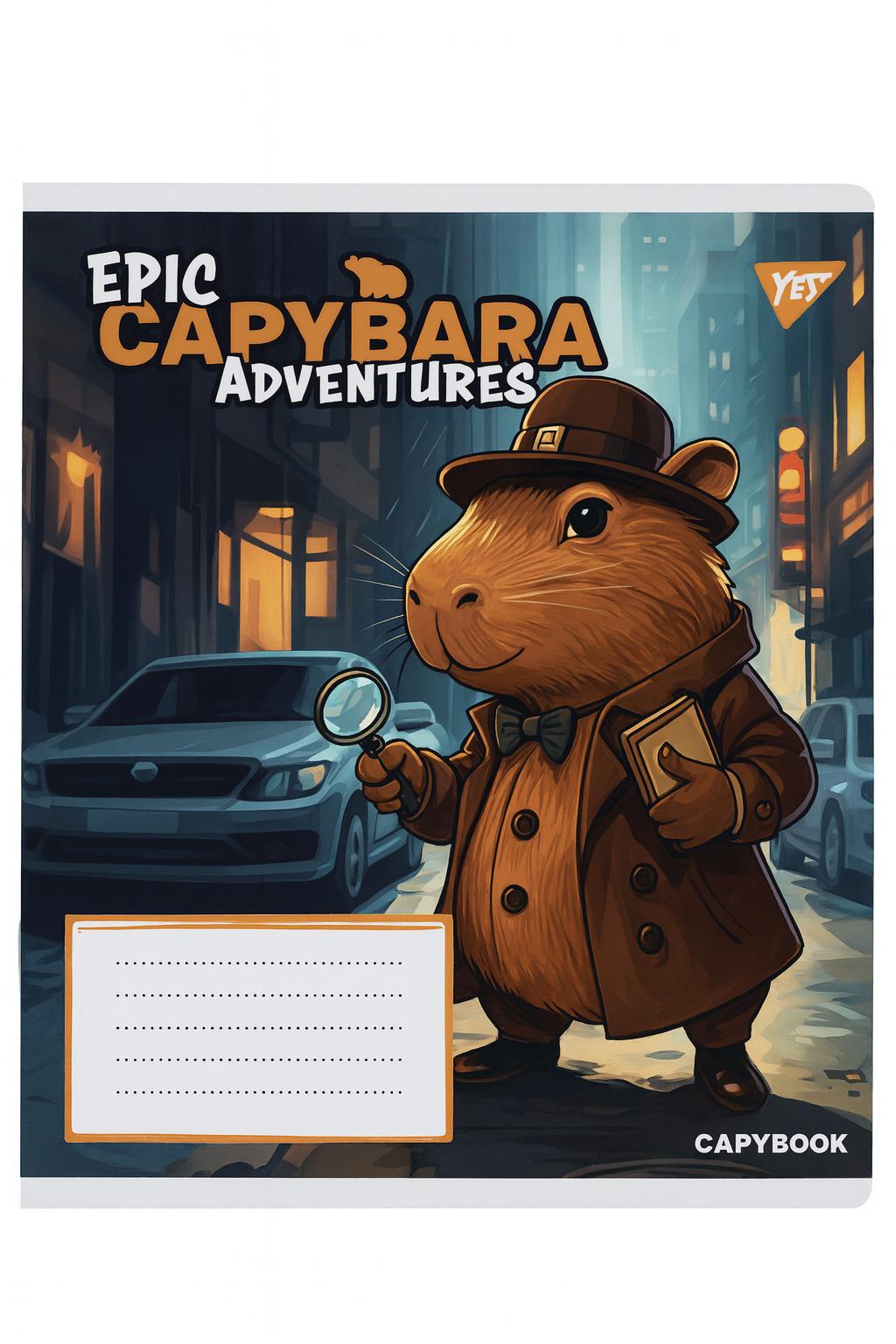 Тетрадь ученическая школьная YES Epic Capybara А5/18 кл. (767794) Тетрадь ученическая школьная YES Epic Capybara А5/18 кл. (767794)