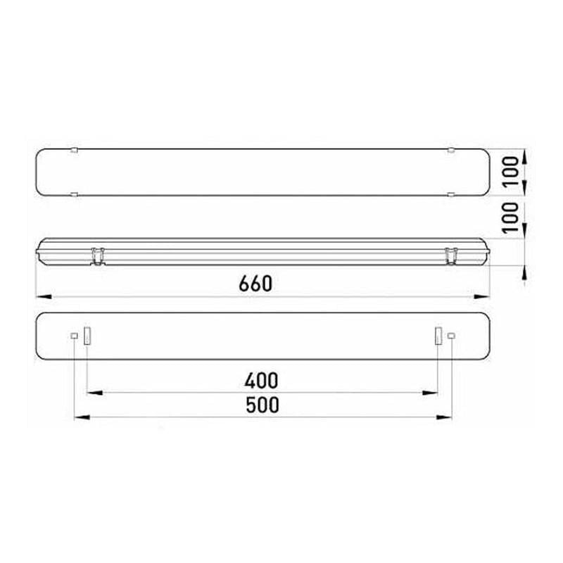 Светильник люминесцентный линейный E.NEXT e.lum.cpw.1.20.new 20W 220V G13 660x100x100 мм IP65 (l001033) - фото 2