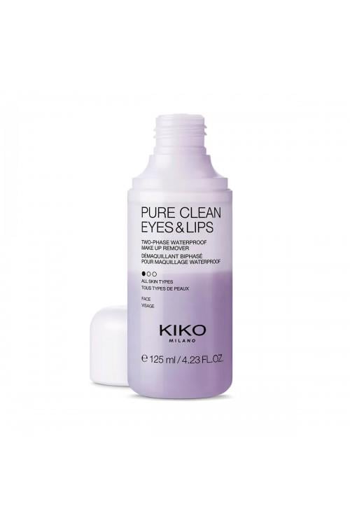 Жидкость для снятия макияжа Kiko Milano Pure Clean Eyes & Lips 125 мл (00183102)