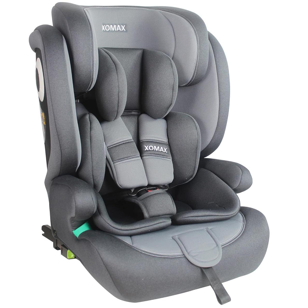 Кресло детское XOMAX LM238 с Isofix I 9-36 кг группа 1/2/3 Серый - фото 1