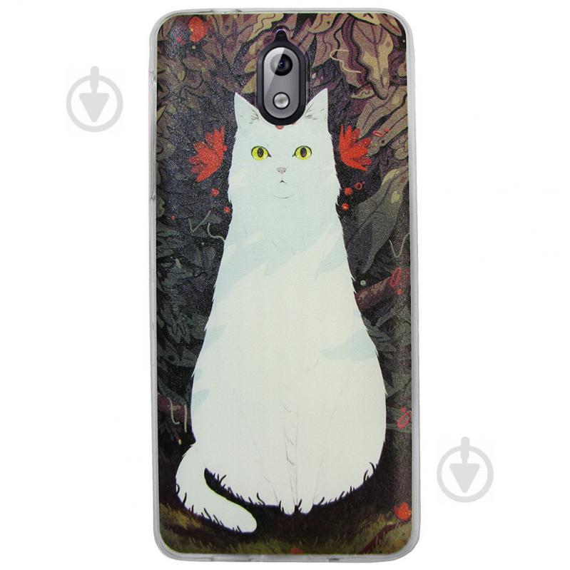 Чехол с рисунком Printed Silicone для Nokia 3.1 Кошка (arbc3297)