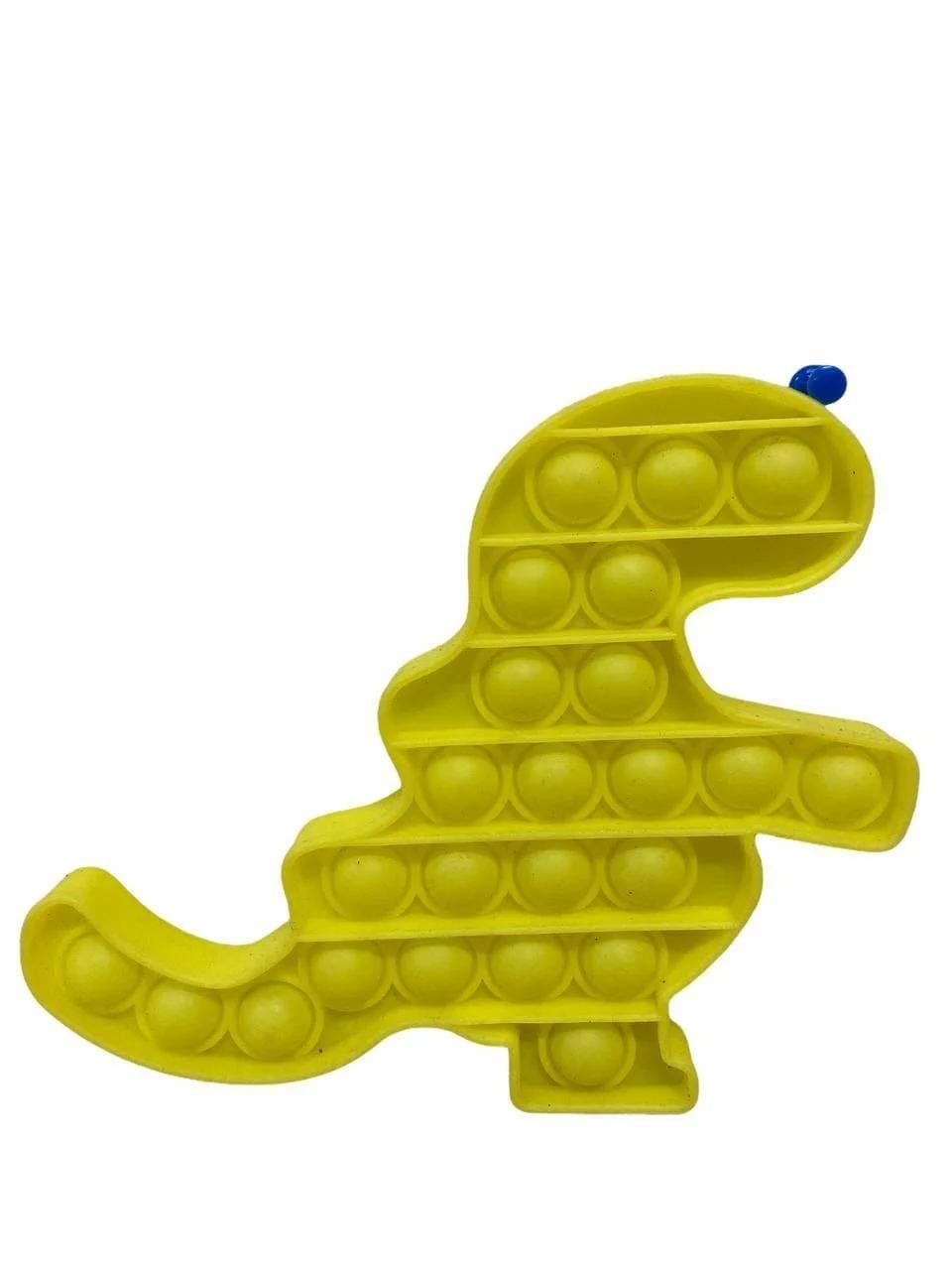 Сенсорная силиконовая игрушка пупырка антистресс Pop It фиджет Dino Yellow