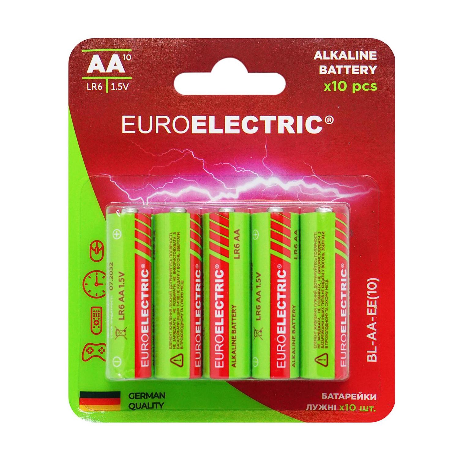 Батарейка Euroelectric АА щелочная 1,5V 10 шт. (4260642637682)