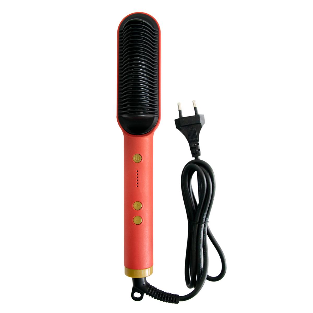Выпрямитель расческ для волос 34W "Hair straightener HQT-909B" Красный (1009830-Red)