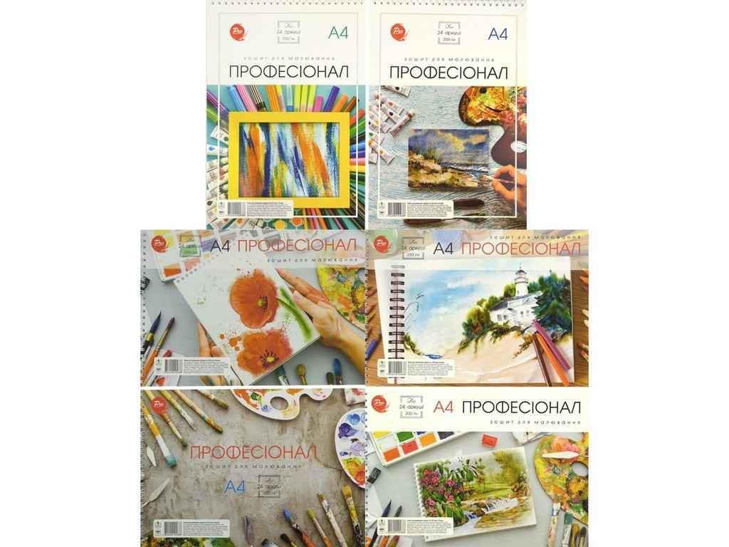 Тетрадь для рисования Тетрадь 24 л. А4 ПРОФЕССИОНАЛ на пружине 12 шт. (653845)