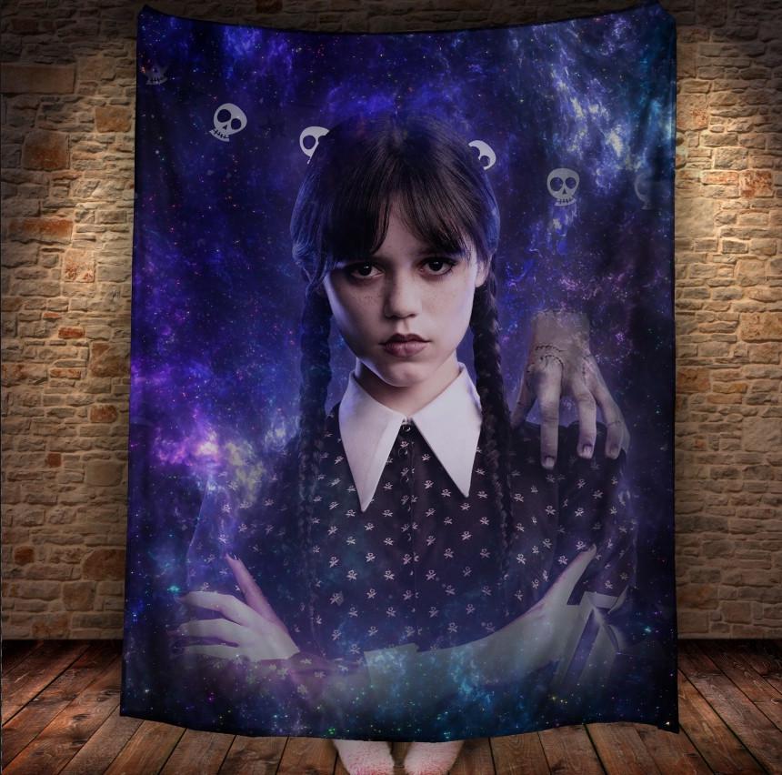 Плед с 3D принтом Уэнздей Аддамс 150х200 см (epi_1892)